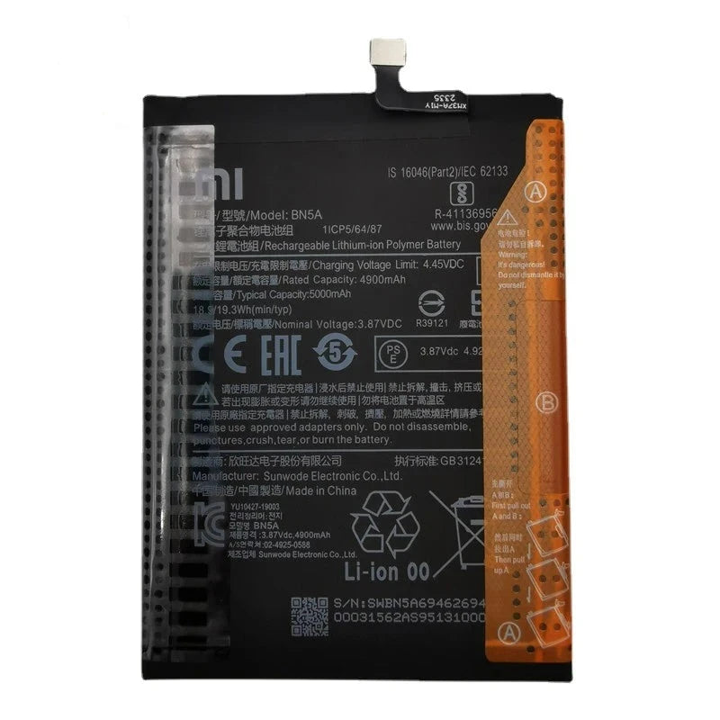 Bateria Xiaomi BN5A 5000mAh - Xiaomi POCO m3 pro, Redmi Note 10